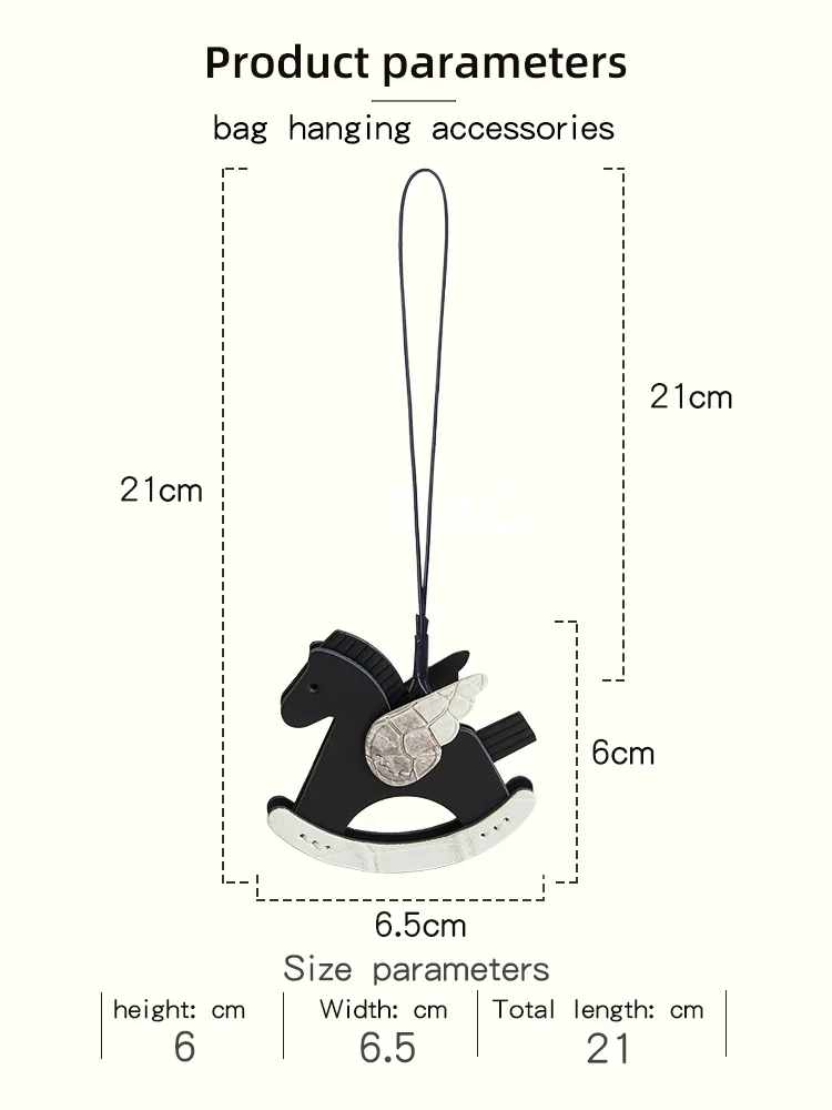 Horse Keychain Pendant for Ladies Women Bag Horse Bag Charm Handmade crocodile skin Bag Charm For Bag Car Decorate Accessories