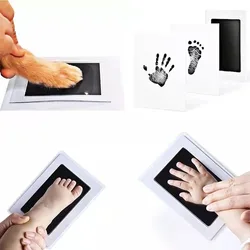 Pet Cat Dog Paw Print Ink Kit Pad Safe Non-toxic Baby Footprints Newborn Shower Handprint Easy Diy Touch Inkless Pet Souvenir