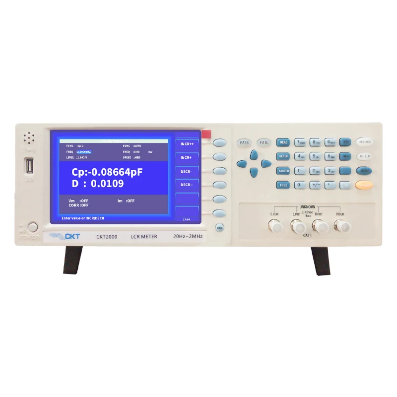 CKT500 LCR Digital Bridge Meter Inductance Test 12Hz-500KHz,Desktop Capacitance Impedance Measure Instrument Electric Component