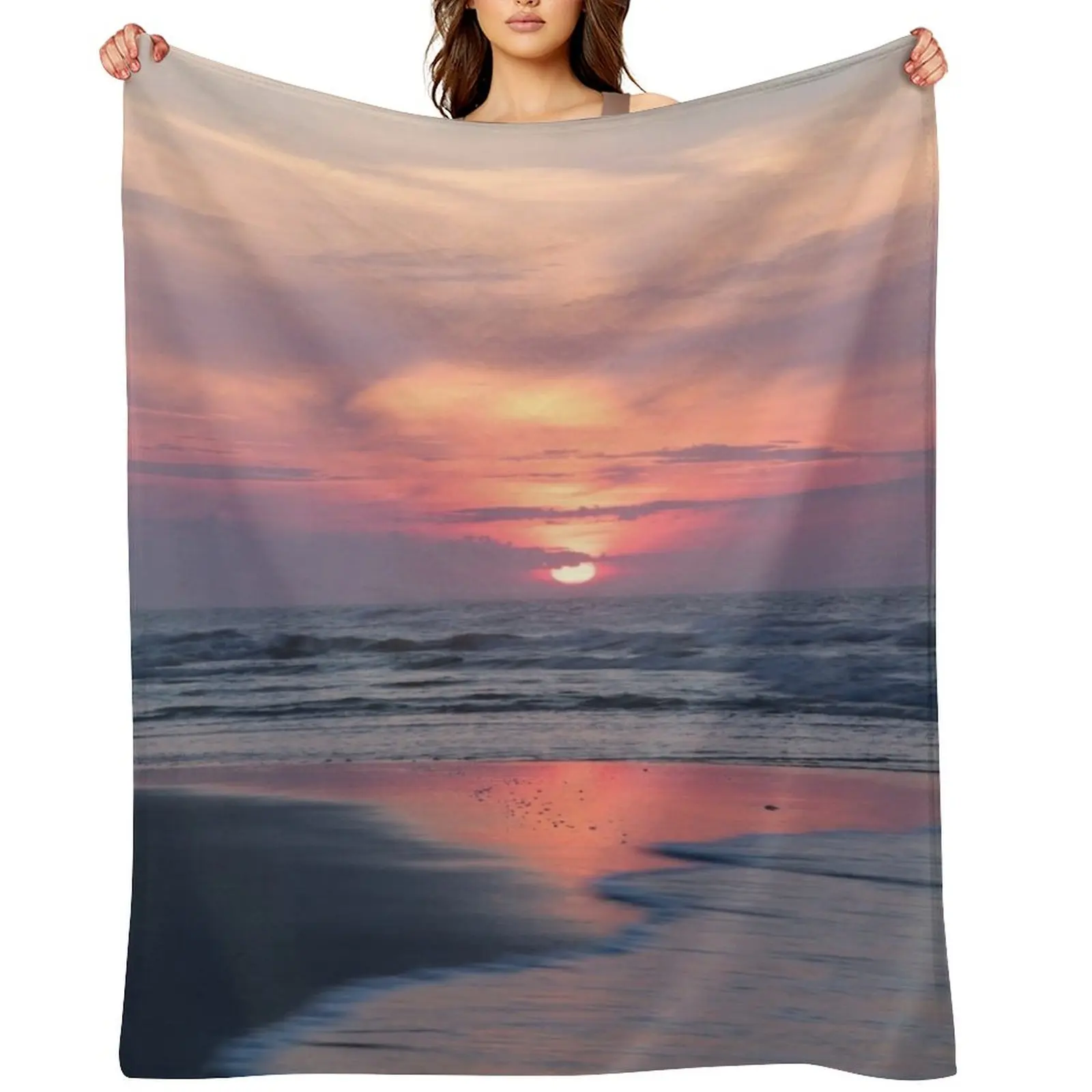 

LBI Sunrise Throw Blanket funny gift Bed linens warm winter Cute Plaid Blankets