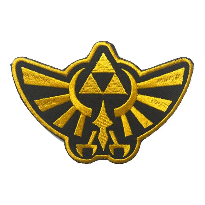 Zelda Game Peripherals Hailaer Royal Crest Silver Tactical Morale Badge Embroidery Patches for Clothing Hookloop Armband Sticker