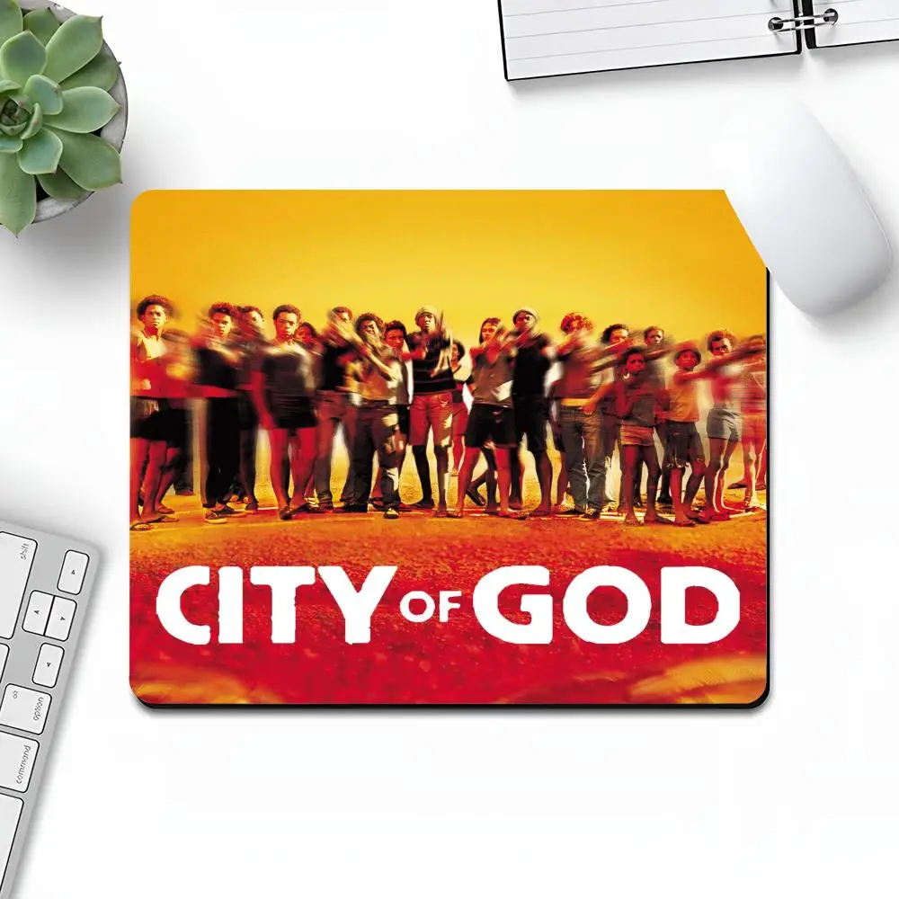 God's Town Mouse Pad Art Gaming Gamer Small Rubber Locking Edge Large Computer MousePad Laptop Birthday Desk Pad