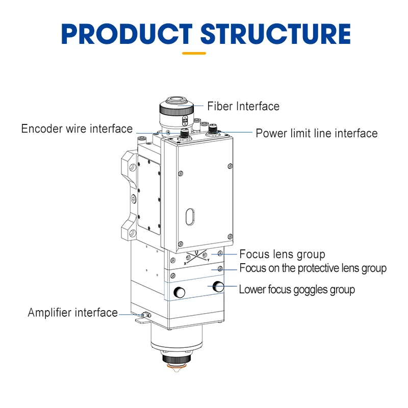 Raytools BM06K High-performance Automatic Focus Laser Cutting Head with 6KW Power Level QBH QD G5 Multiple Fiber Interfaces
