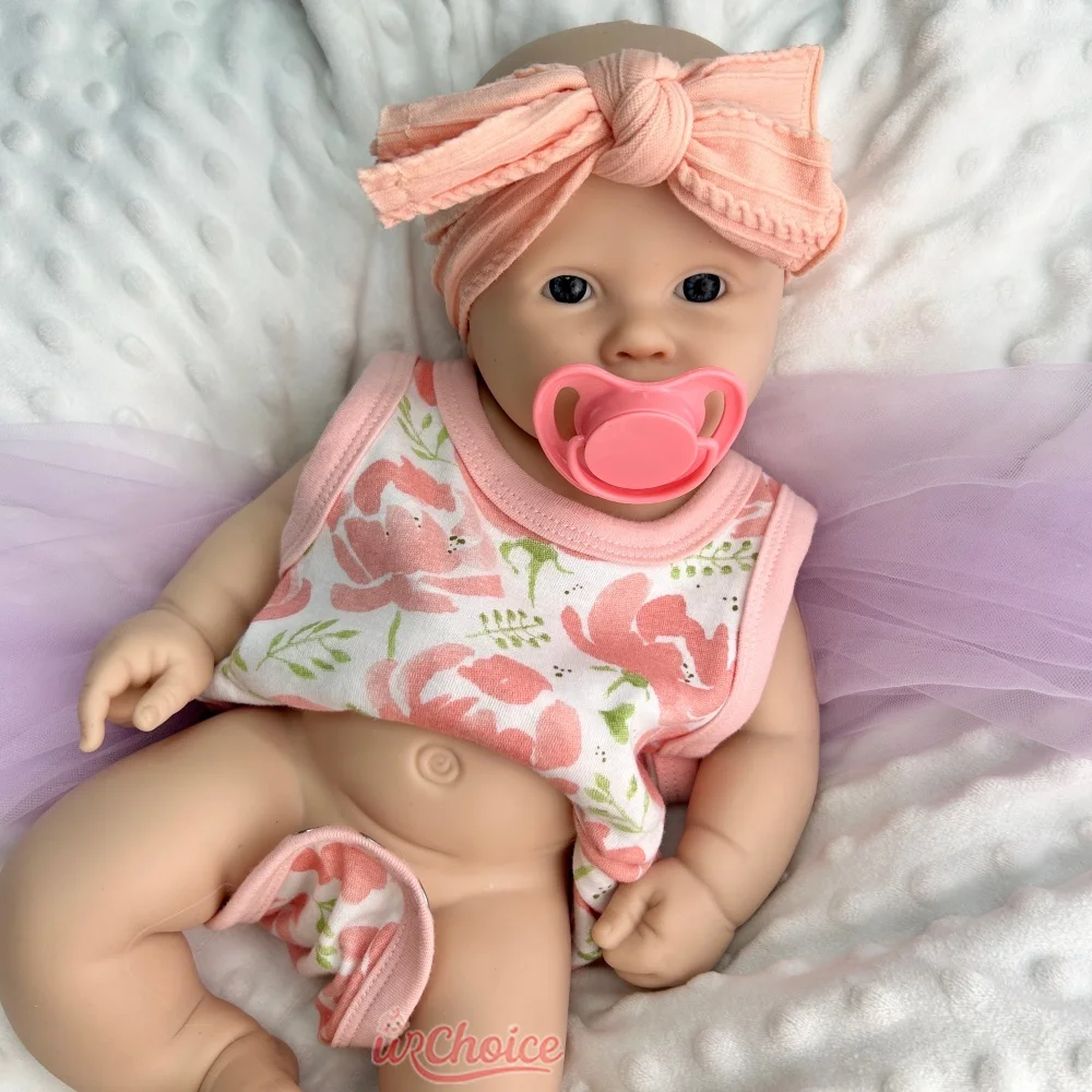 18 بوصة مفتوحة الفم فتاة سمينة كاملة مرنة السيليكون ولد من جديد طفل واقعي وزن غير مطلي دمية حديثة الولادة لجميع الفنان
