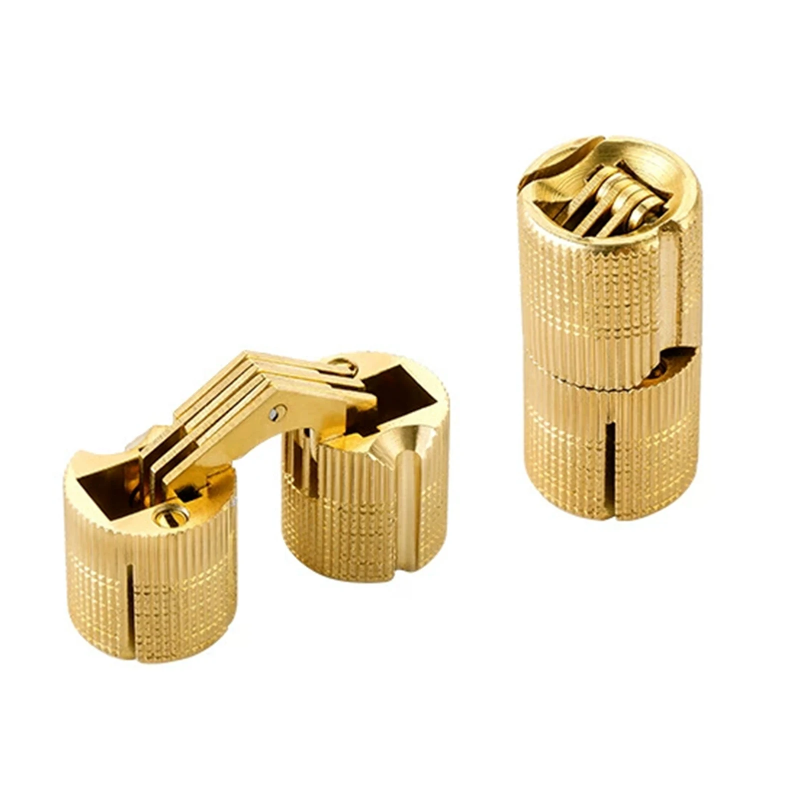1 Piece Cabinet Door Hinge Solid Copper Alloy for Glass Wardrobe Hidden 180 Degree Opening Hardware Durable Home Furniture