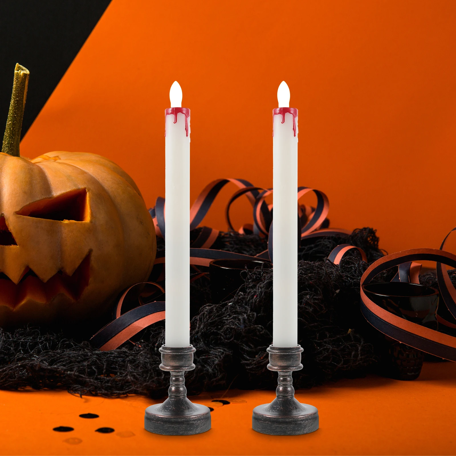 

6 Pcs Electronic C les Operated White Flameless Reusable Decorative Taper C Lights for Party Home Wedding Birthday