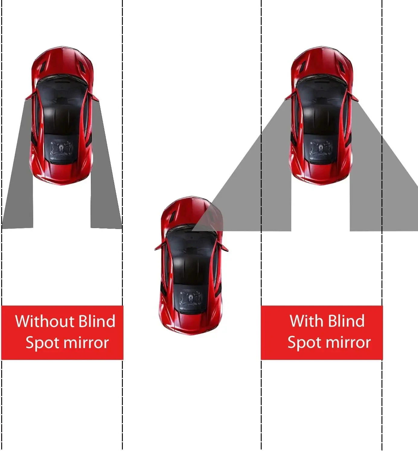 Espelho de Ponto Cego para Carro, 2 Peças, Espelho Convexo de Vidro HD Ajustável em 360 Graus, Espelho Retrovisor para Carro SUV e Estacionamento Reverso