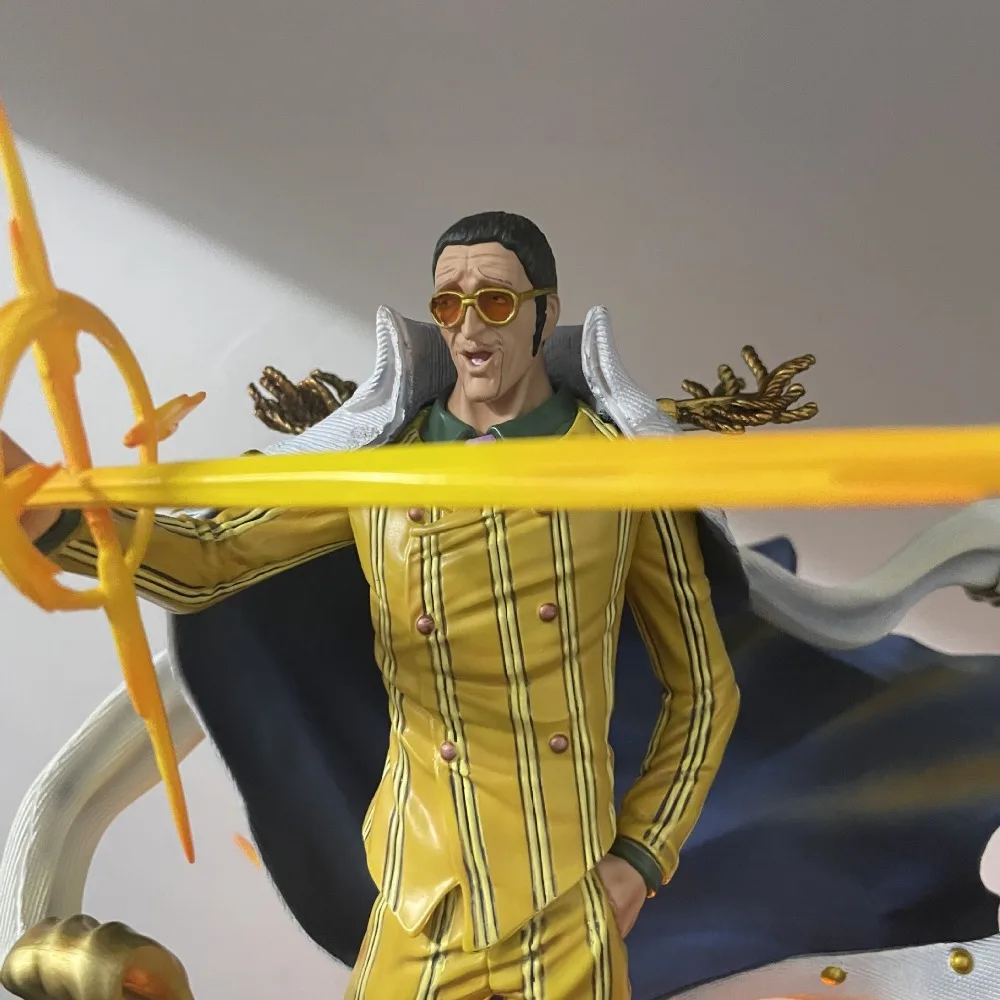 

One Piece Admiral Kizaru Borsalino Action Figure 28cm PVC Static LED Light Anime GK Collectible Display Statue Toy for Fan Gifts