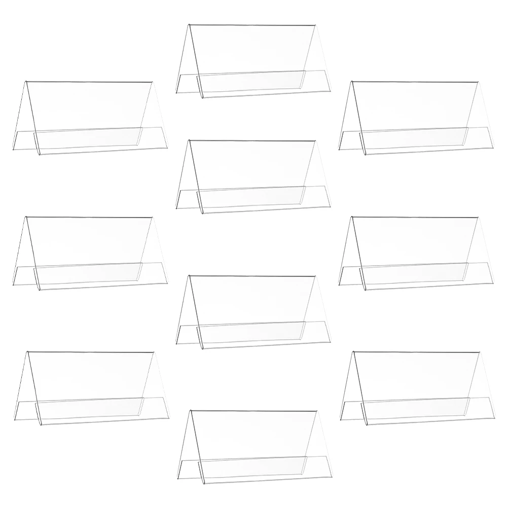 

10 Conference Table Name Plates Dualsided V-Shaped Stable Clear Seating Stand Business Desk Sign Holder Office Event Usage Table