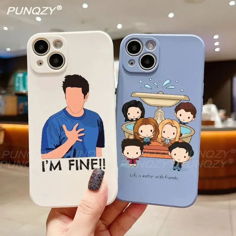 Cartoon Funny Clip Art Friends TV Show Phone Case for IPhone 16 15 Pro Max 13 Pro Max 11 Pro MAX  Plus X XSMAX XR Soft TPU Case