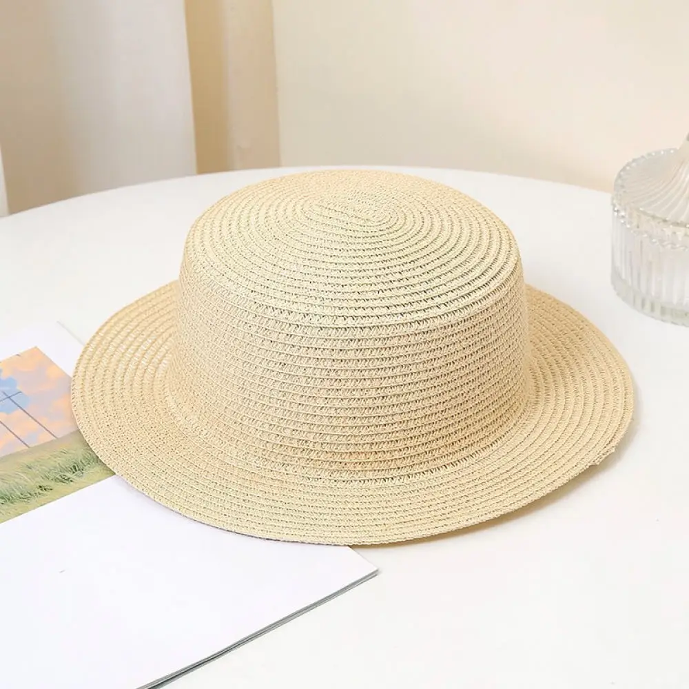 Blank Wide Brim Straw Hat For DIY Projects Summer Sun Fedora Foldable Breathable Natural Style Beach Cap