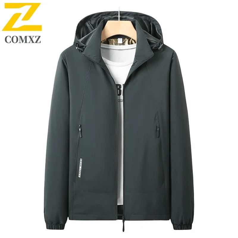 

Men Windbreaker Jacket Outdoor Adventure Sports Waterproof Hooded Jackets Running Training Climbing Autumn Stormcoat Jacket