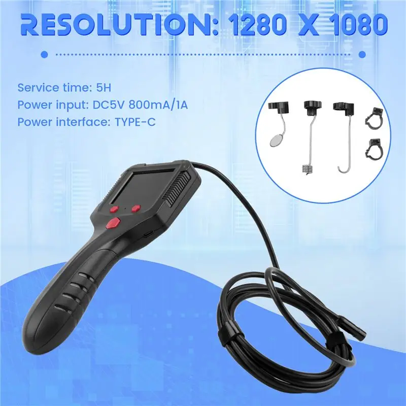 A27F-5.5Mm HD Endoscope Camera 1080P IP67 Waterproof Camera Portable HD Camera Rigid Cable Pipe Sewer Detect Car Borescope