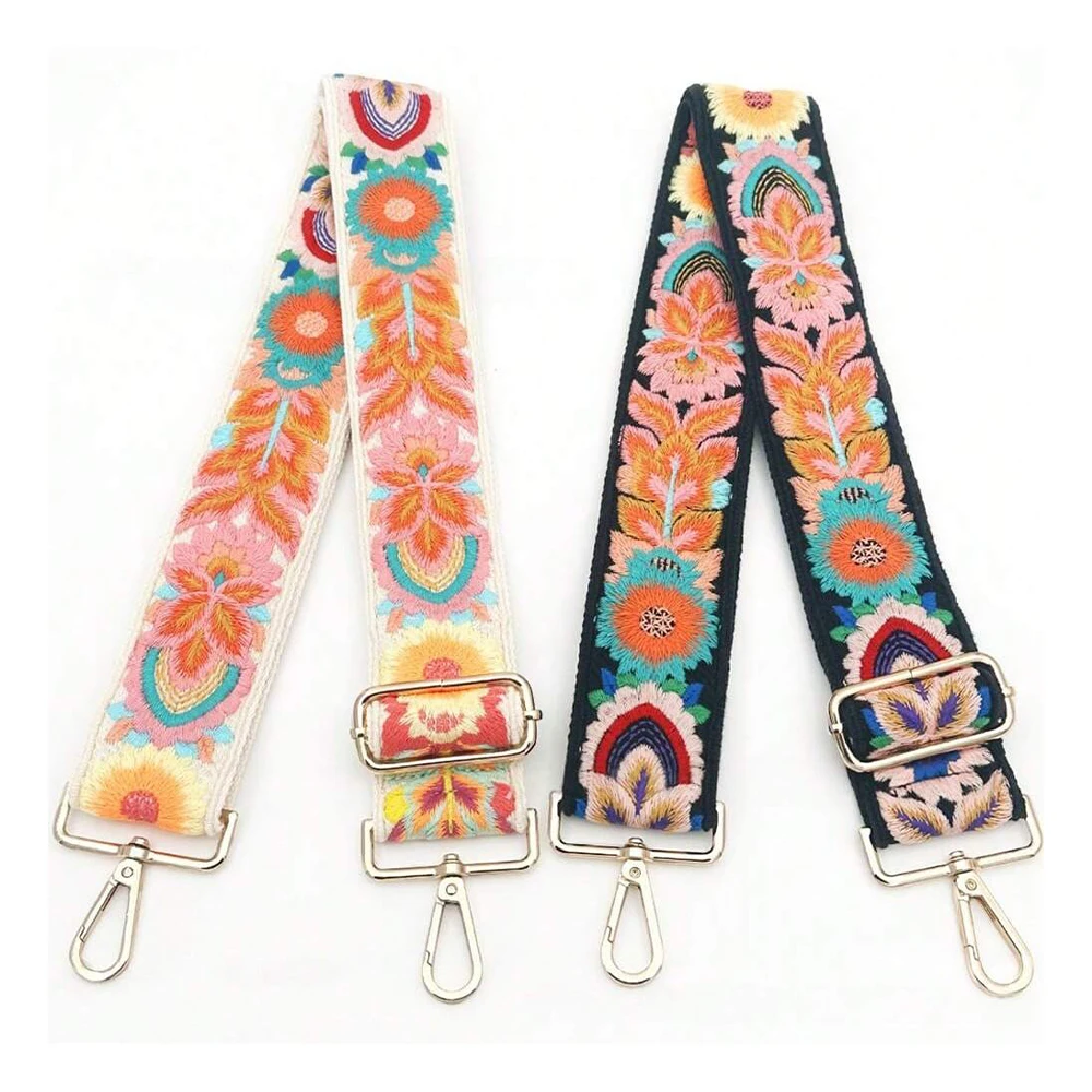 

1 шт. модный богемный широкий плечевой ремень с вышивкой в этническом стиле, широкий плечевой ремень для женской сумки, сменный ремень