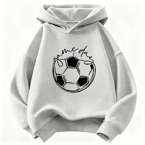 Funny Game Day Football Hoodie Children's Sweatshirt Hoody for Boys Girls Casual Hoodies Hip Hop Clothes