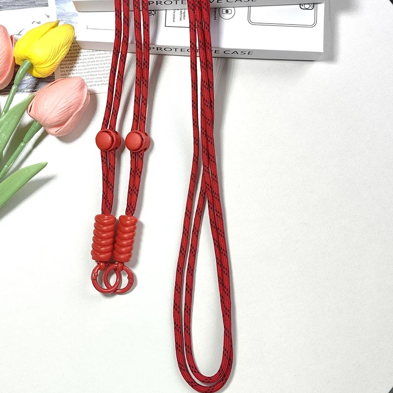 สายคล้อง Tali bahu แบบห่วงโซ่พวงกุญแจปรับได้พร้อมสายคล้องสำหรับเปลี่ยนอุปกรณ์เสริมโทรศัพท์มือถือ