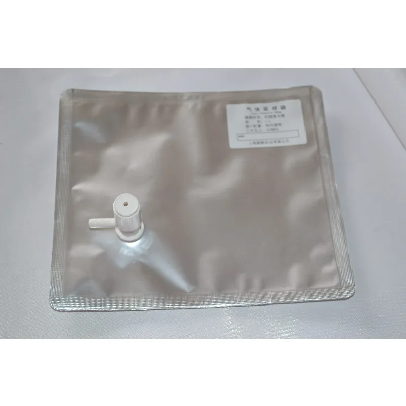 

Мешок для отбора газа из алюминиевой фольги, 20 л, с одним клапаном, устойчивый к кислотам и щелочам.