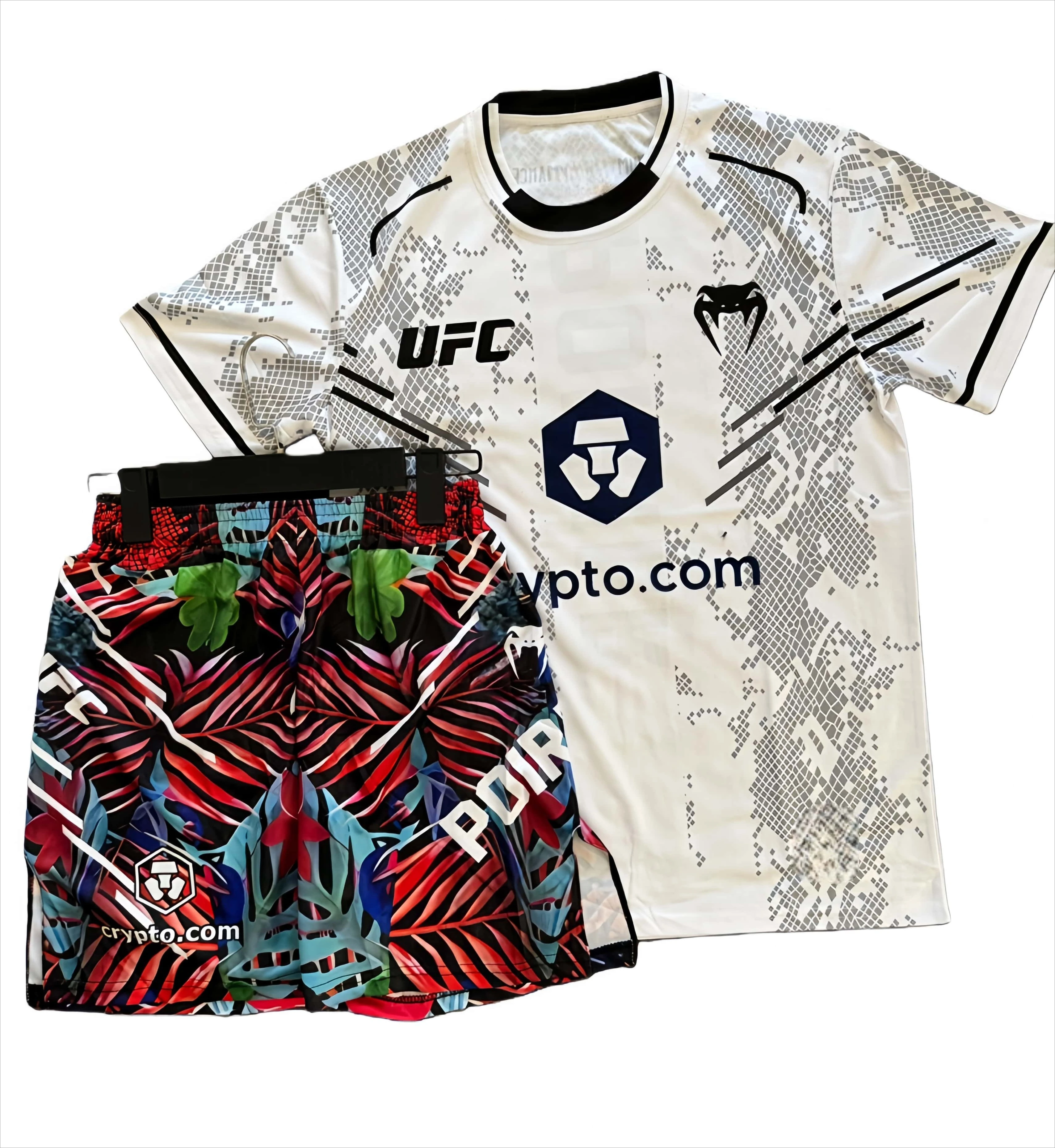 

UFC Top Athlete Dustanin Puel's Competition Event T-shirt, Shorts, Men's Breathable Sportswear, Running and Fitness Set
