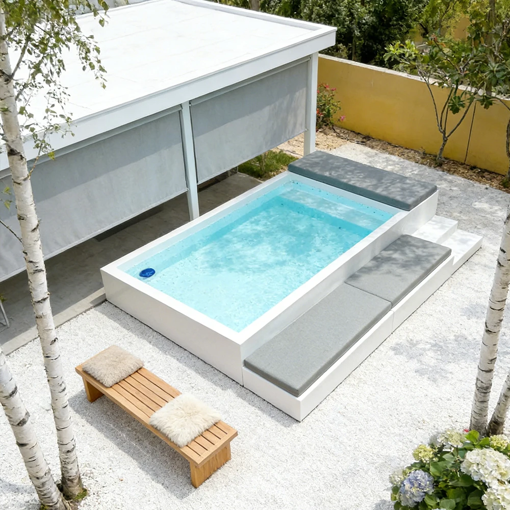 Fiberglass Adult Outdoor Above-ground Large Swimming Pool Infinity Reservoir