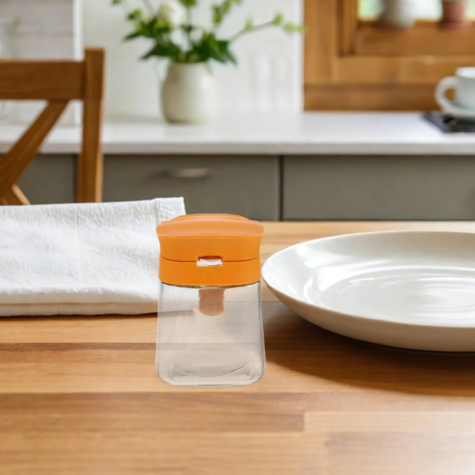 

3Pcs Glass Condiment Containers Flip Lid Airtight Spice Jars Seasoning Storage Spice Pots Storage Container