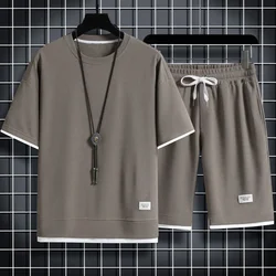 Men's Long Lasting Shirt Set Sports Suit Casual Comfortable Fashion Male Shorts Soft Stylish Fashion T-shirt Tops Summer Tee