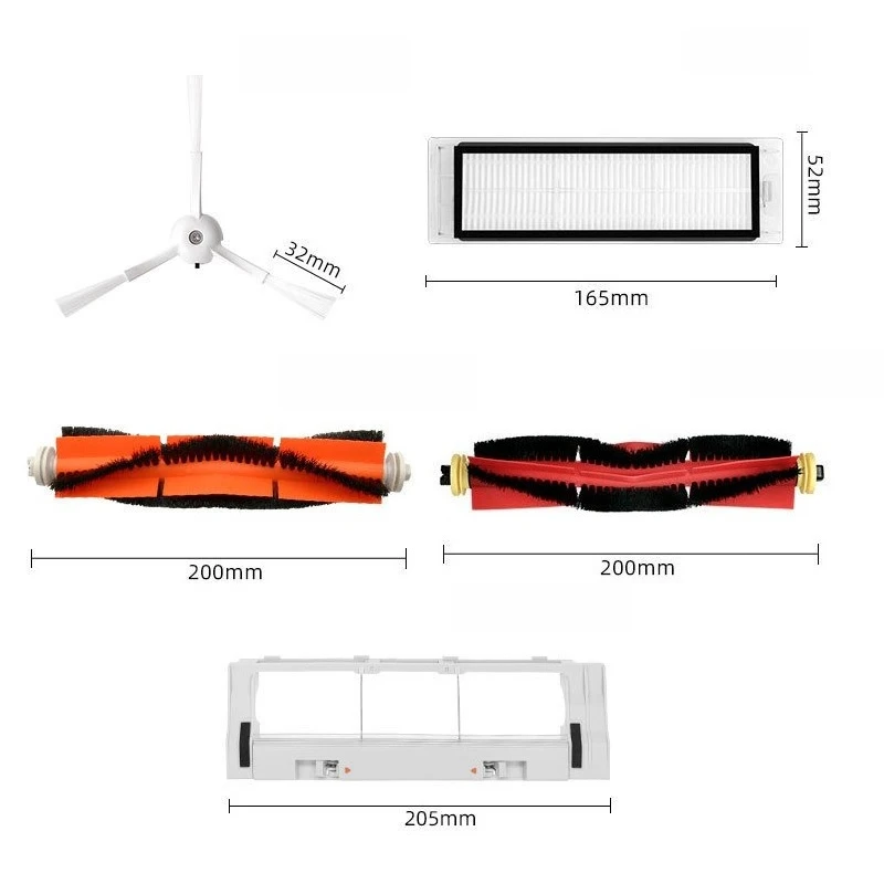 Suitable for Roborock floor cleaning robot accessories S5 S6 T6 T7 main side brush filter cloth cover water tank
