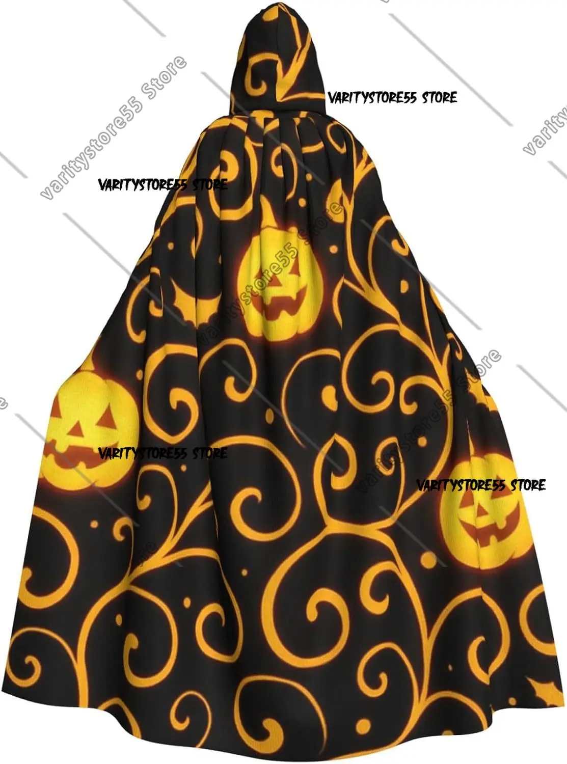 

Halloween Pumpkin Adult Witch Hooded Cape Halloween Costume Hooded Cloak