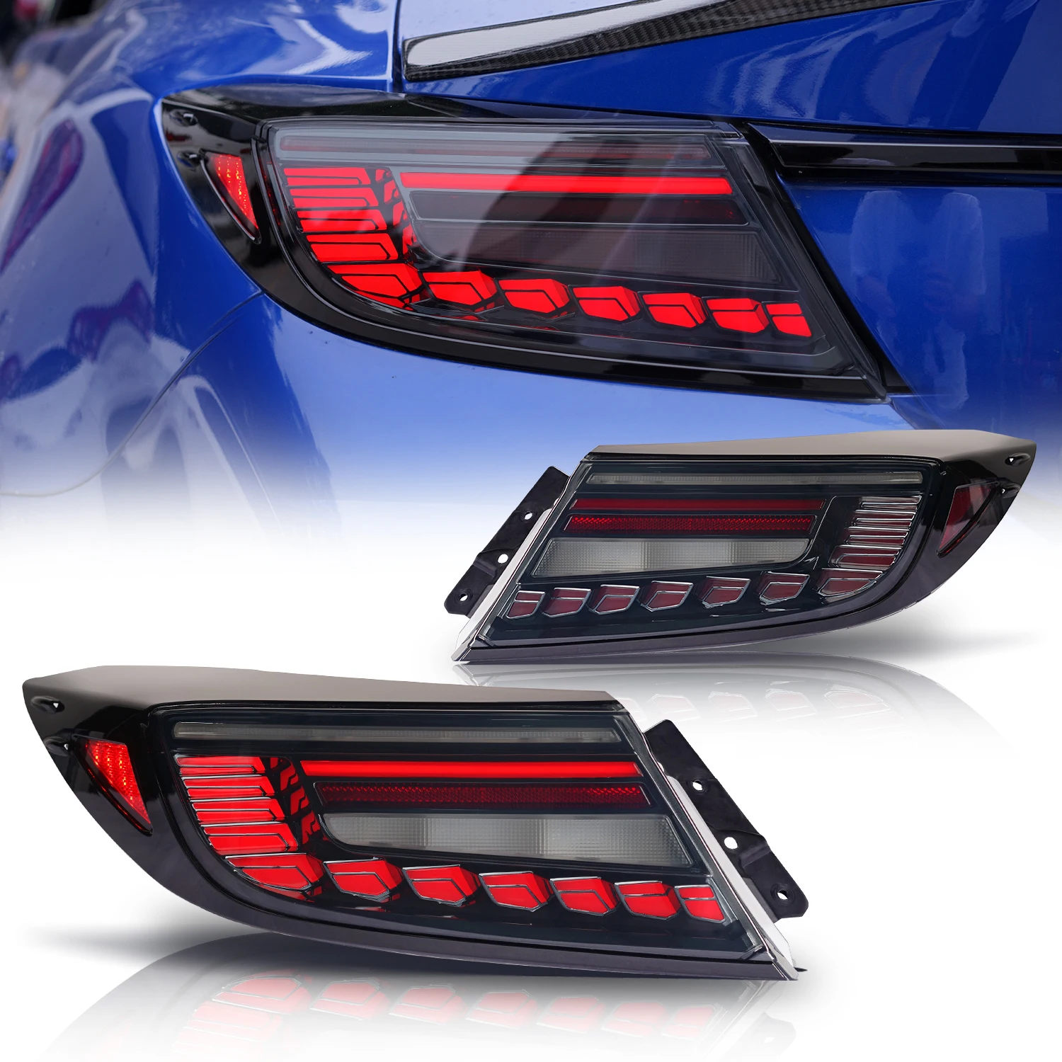 Archaic Newest LED Taillight for 86 GR86 2022-UP Scion FR-S Subaru BRZ Sequantial Turning Signal Rear Light