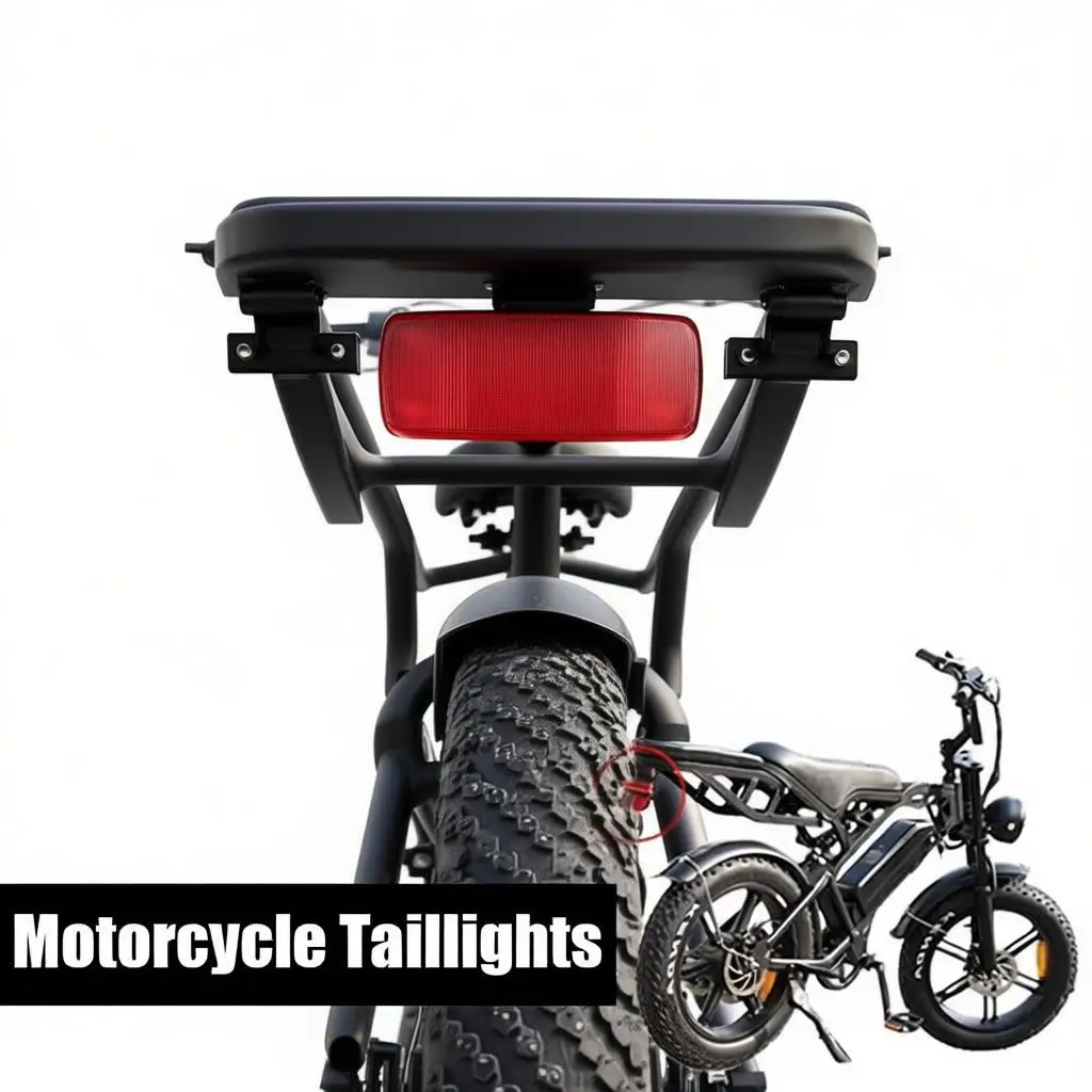 

Well-High-Brightness Electric Fatbike Safety Brake Light Taillight Headlight Warning System For Ouxi V20 Accessories