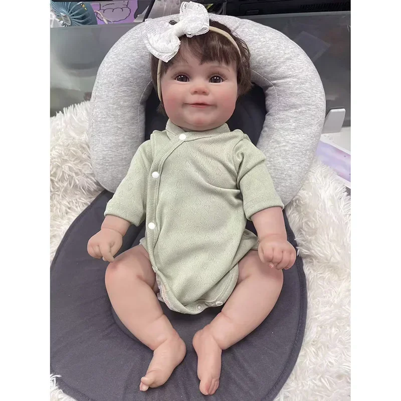 48CM Reborn Baby Doll Full Vinyl Body/Cloth Body Maddie Newborn Doll Lifelike Soft Real Soft Touch