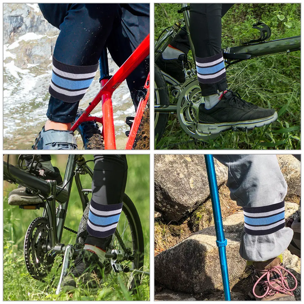 

2Pairs High Elastic Straps Trouser Tightening Belt Cycling Accessory Adjustable Nylon Leg Bands for Hiking Camping