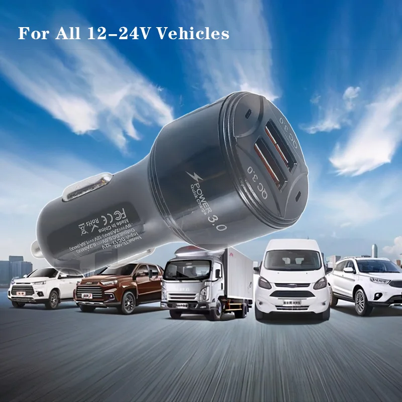 36 واط 2 منافذ QC3.0/AFC/DCP/FCP/SCP/VOOC/داش/وارب شاحن سيارة سوبر شحن سريع سيارة ولاعة السجائر فلاش تهمة للهواتف #6