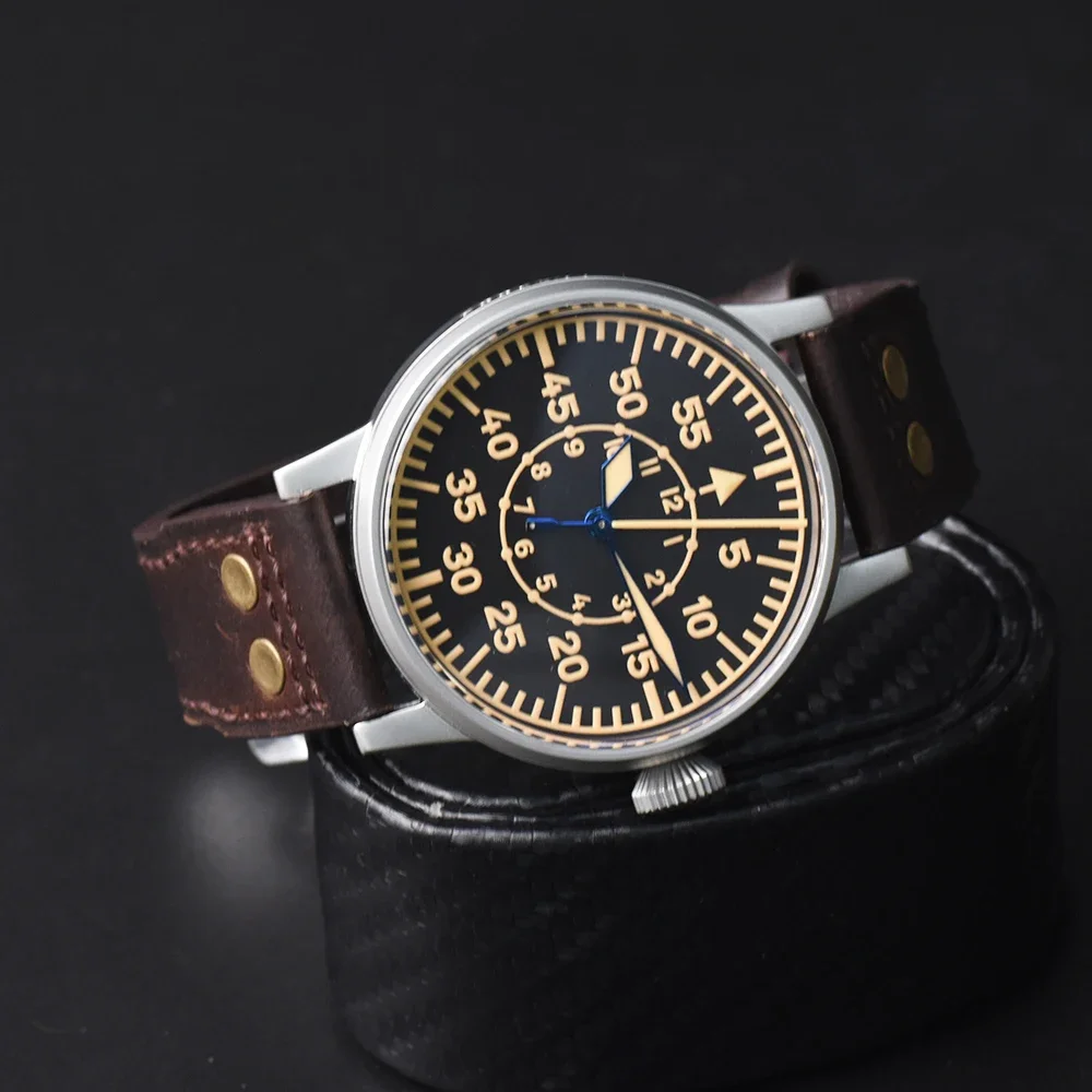 Hruodland 2025 New Men Mechanical Watch PT5000 F013 Retro 42mm Luminous Waterproof 100m Sport Sapphire Glass reloj hombre