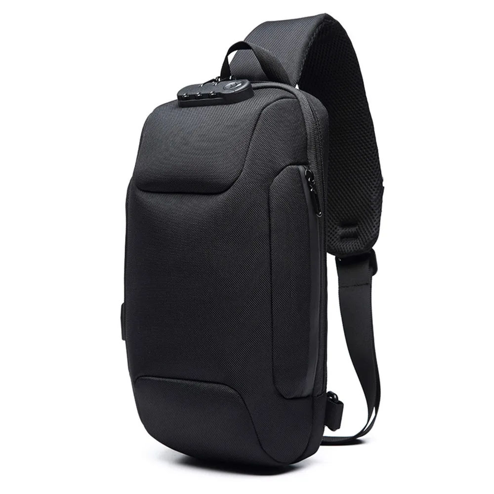 

Durable Oxford Cloth Shoulder Bag Shockproof Anti-Theft Chest Bag With USB Charger Port Waterproof Crossbody Bag Outdoor