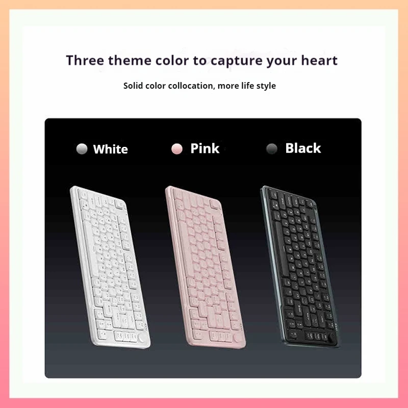 

Kzzi I75 Механическая клавиатура с низкой осью Беспроводная Bluetooth Трехрежимная клавиатура Офисные игры Rgb Подсветка Легкий алюминий