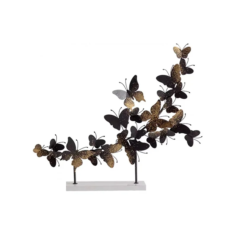 Wrought iron metal handicrafts desktop ornaments American retro old butterfly decoration wedding background decoration