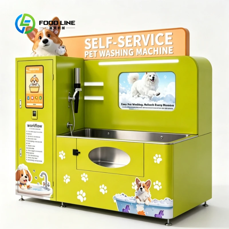 Customized Payment Methods Stainless Steel Self-service Pet Washing Machine Touch Screen Control Commercial Pet Dog Wash Machine