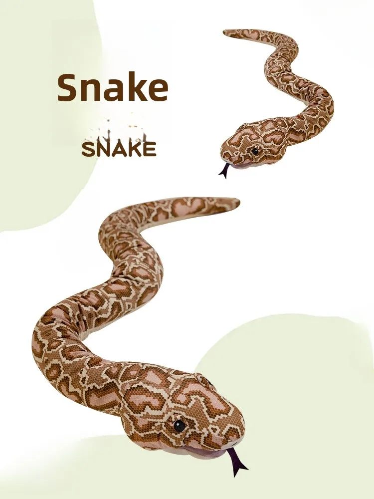 Brinquedo de Pelúcia de Cobra Realista de Tamanho Grande, Boneca de Cobra Criativa para Pegadinhas, Pequena Cobra do Zodíaco, Adereço de Fantoche de Mão para Mulheres, Brinquedos de Pano