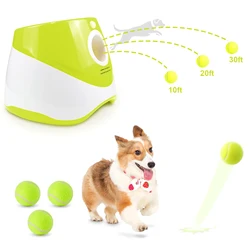 Dog Ball Thrower Launcher Ball Launcher for Dogs with 3Tennis Ball Interacive Dog Toys Fun Indoor Outdoor Adjustable Distance