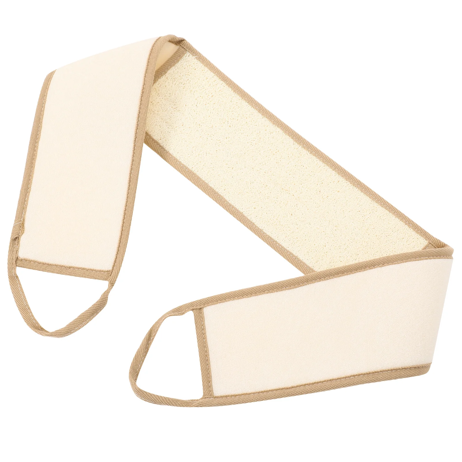 

Exfoliating Shower Scrubber for Back Long Handle Loofah Bath Washcloth Easy Clean Dry Portable for Weekend Trip Or Camping