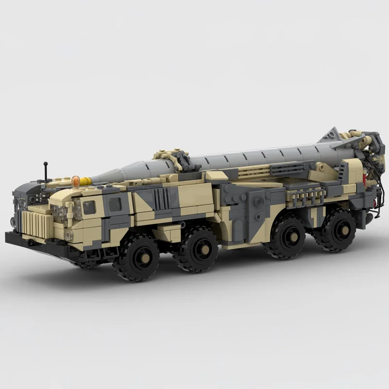 MOC 8x8 Heavy TEL Mobile Launcher Truck with Strategic ICBM Missile Block Model for 247885 moc
