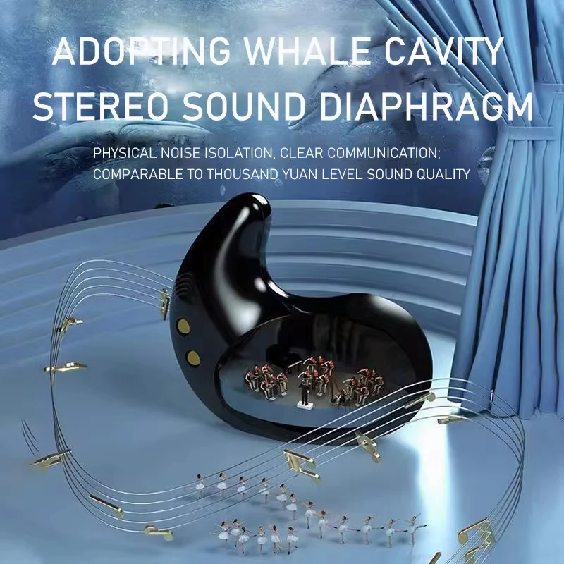 سماعات أذن Xiaomi Mijia Sleep غير مرئية سماعة رأس صغيرة رياضية ستيريو بلوتوث 5.3 سماعة أذن مخفية مزودة بخاصية إلغاء الضوضاء سماعة رأس لاسلكية