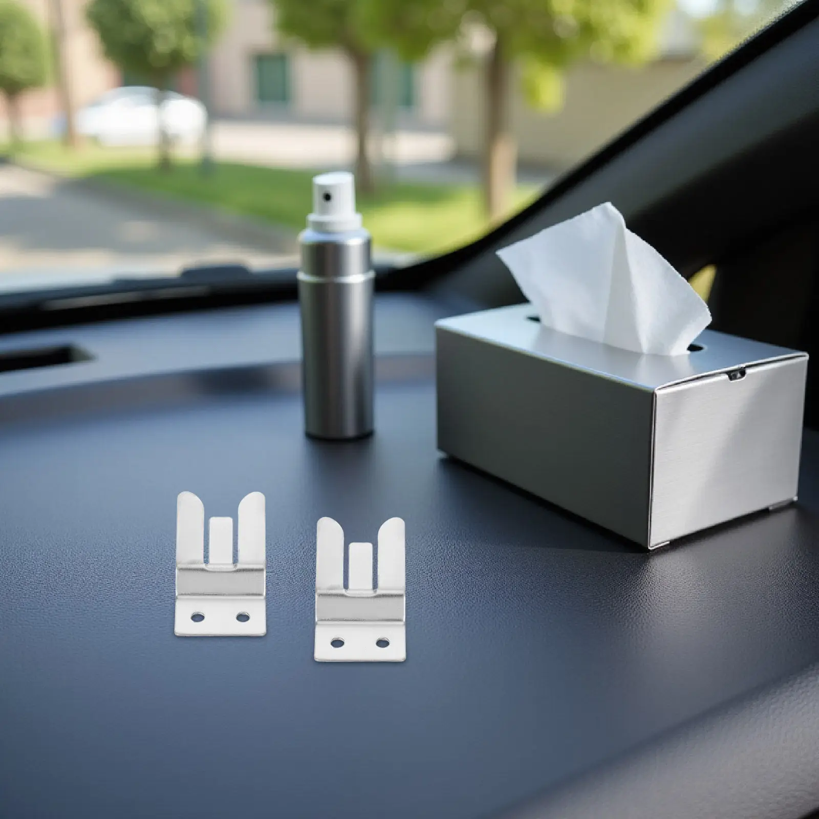 2Pcs Car Microphone Holder Clip for Radio Mic Wireless Microphone Clip Holder Vehicle Dashboard Mount Reduces Shaking Clear Call