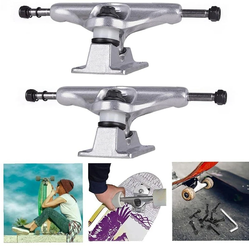 Skateboard Trucks,5.25 Inch Longboard Bridge Skate Board Truck Bracket Road Skateboard Replacement For Most Skateboards