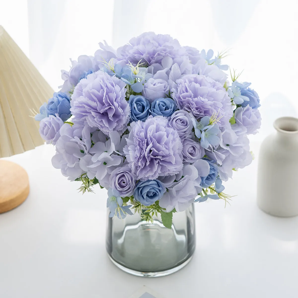 6 Stück künstliche Blumen für Festivals, Hochzeiten, Brautsträuße, Kränze, für Zuhause, Zimmer, Tisch, handgefertigte Dekoration, für den Außenbereich, Garten, DIY, Geschenkzubehör – Detail 8