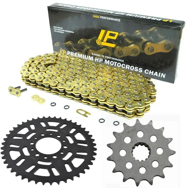 520 Chain 15T 45T Motorcycle  Front Rear Sprocket Set For Suzuki DR200 SP200 1986-1988 DR200 1996-2020