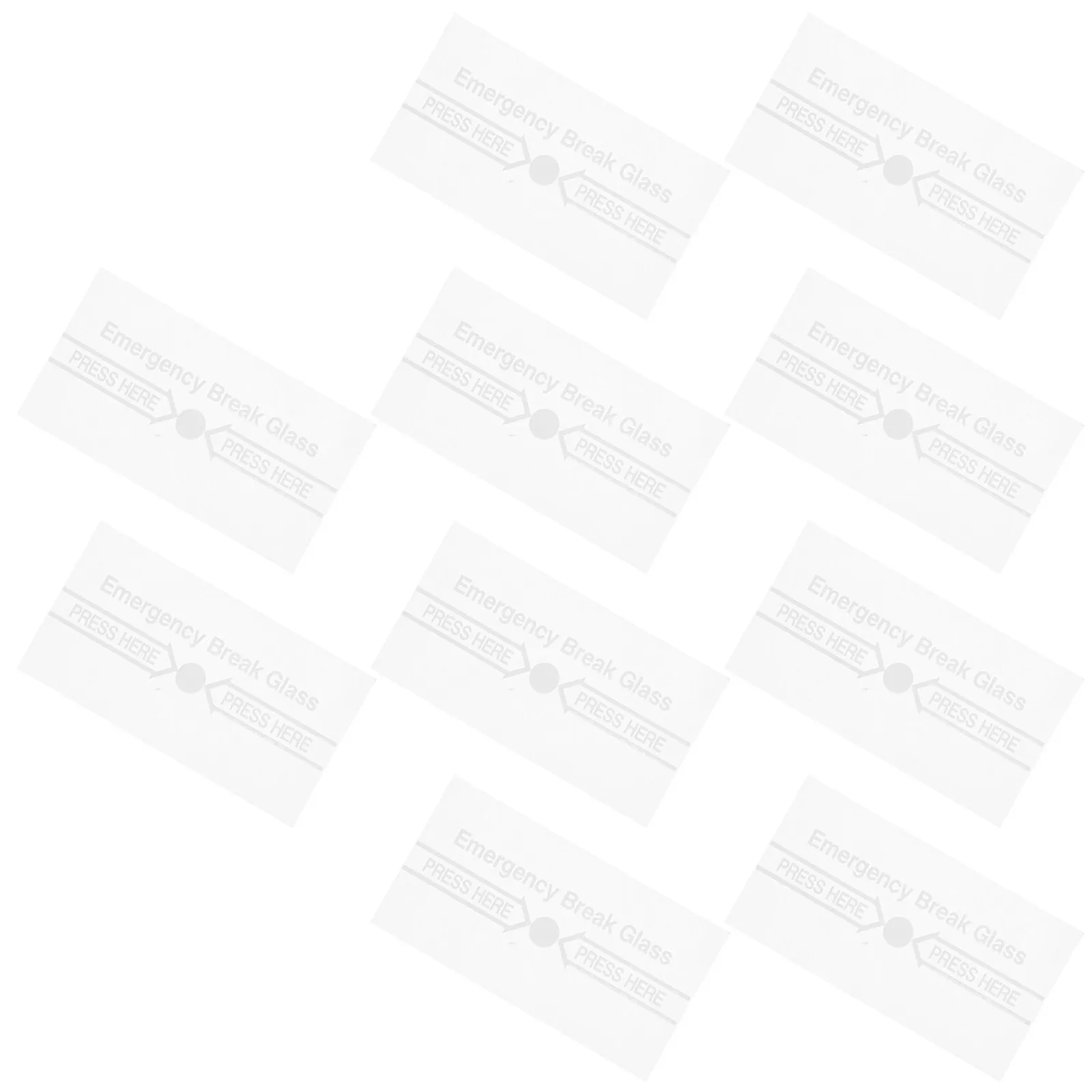 10Pcs Fire Alarm Break Glass Panel Clear Replacement Manual Emergency Device Cover 3x1.5 Inch for Office School Hospital Safety