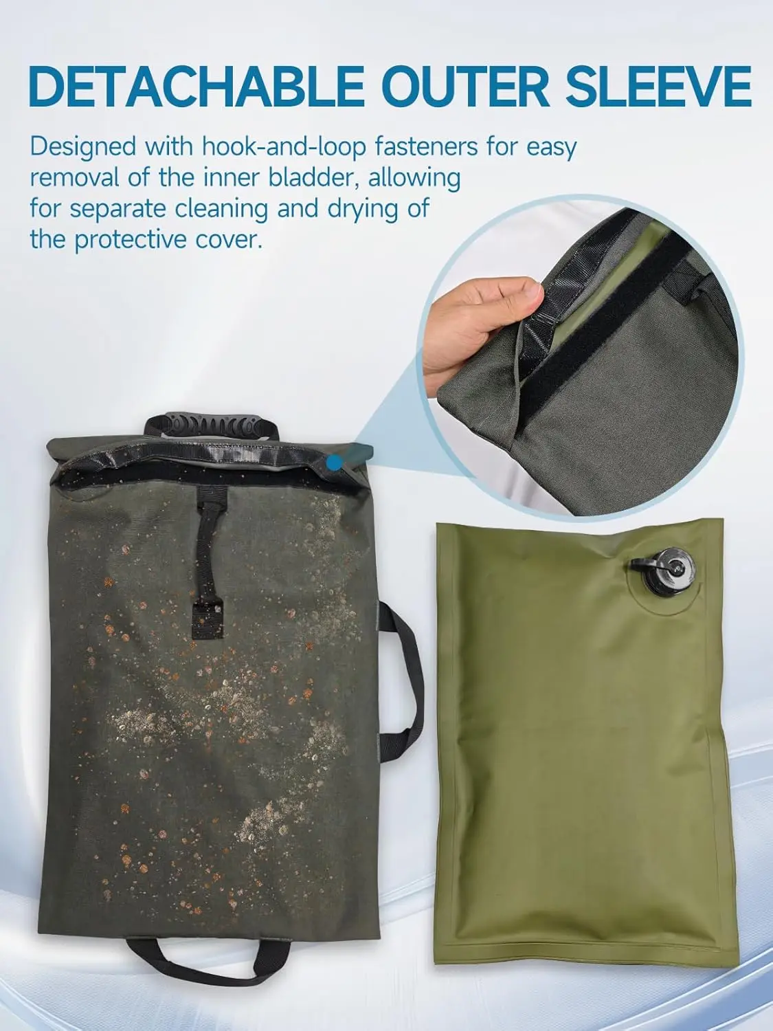 【US STOCK】For Motorcycles UTVs and ATVs Moman 2 Gallon Armadillo Bag Collapsible Fuel Bladder Double Wear Fuel Bag