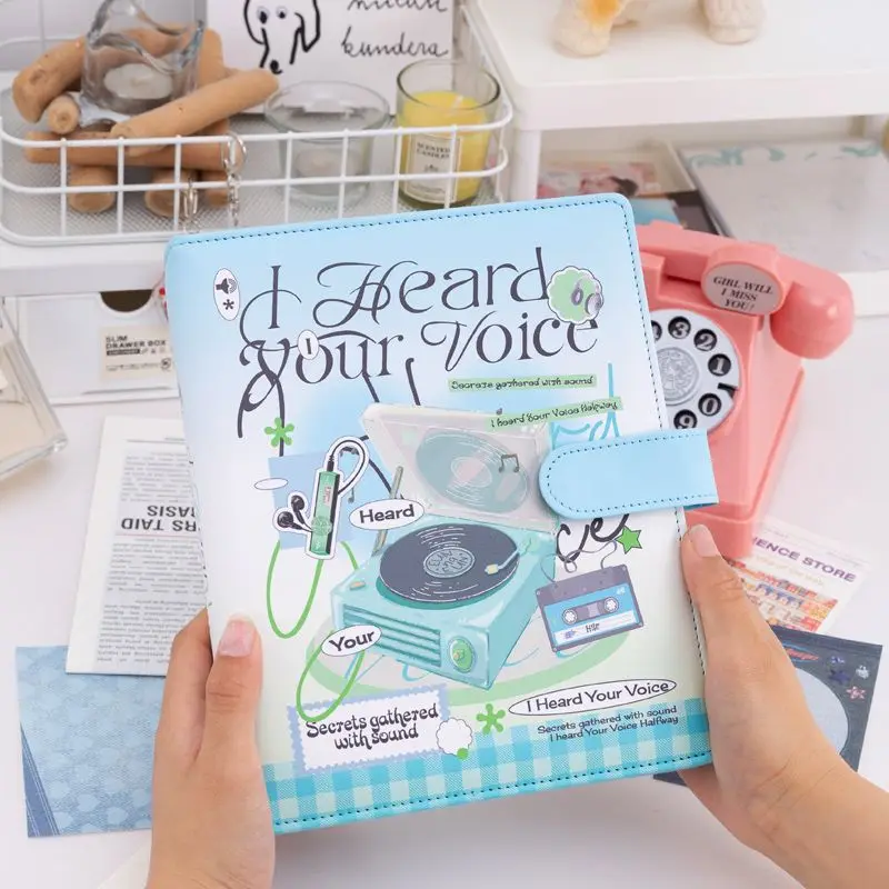 I Heared Your Voice 4-Grid Binder Photocards Holder Compact Photo Card Album – Idol Collectible Card Holder Kpop 포카 바인더