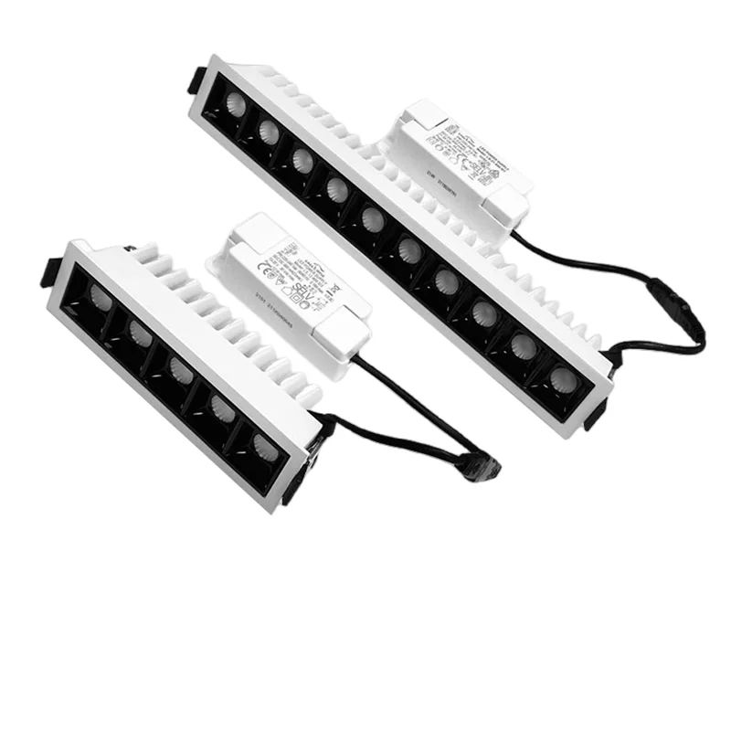 Crre linha luz led para baixo luz ponto 2w4w6w10w20w30w luz de teto cob grade luz escritório casa interior iluminação led lâmpada